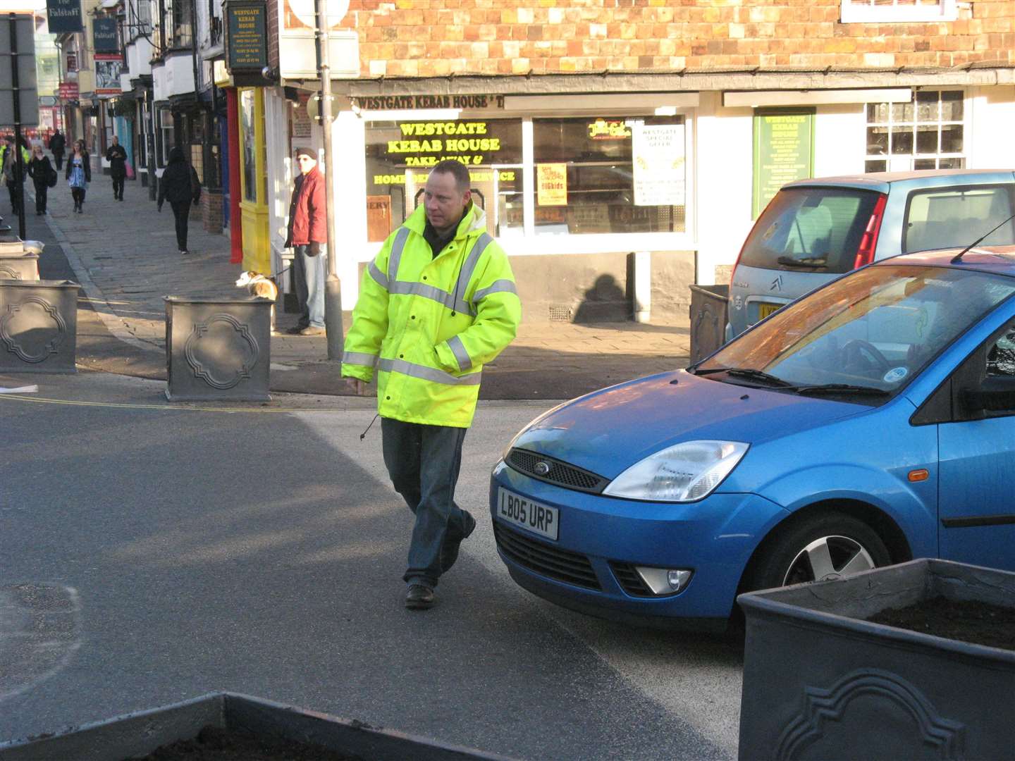 Wardens had their hands full attempting to direct confused drivers on the first day