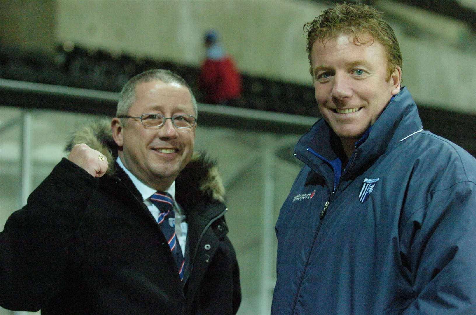 Ronnie Jepson with Gills chairman Paul Scally Picture: Barry Goodwin