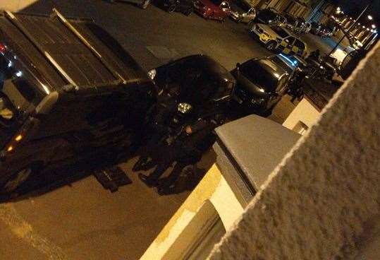 Armed police were spotted in Castle Road, Chatham at around 2am last night (13781722)