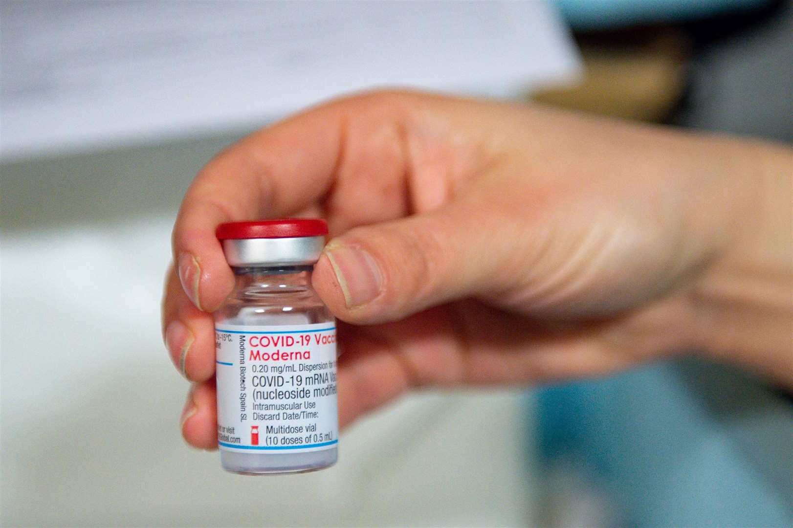 The Moderna vaccine is the third to be administered in the UK after the Pfizer and Oxford/AstraZeneca jabs (Jacob King/PA)