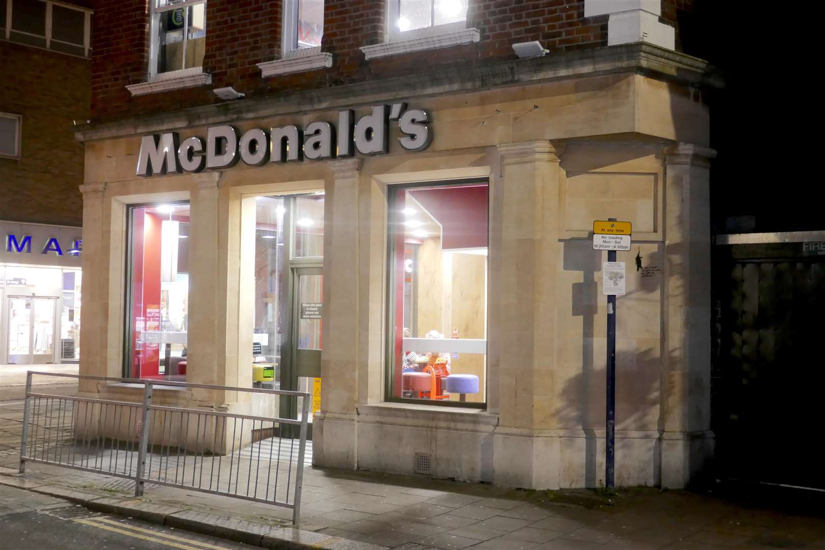 Visitors to McDonalds in Gravesend are greeted by a profound message. (7059144). Picture by Fraser Gray.