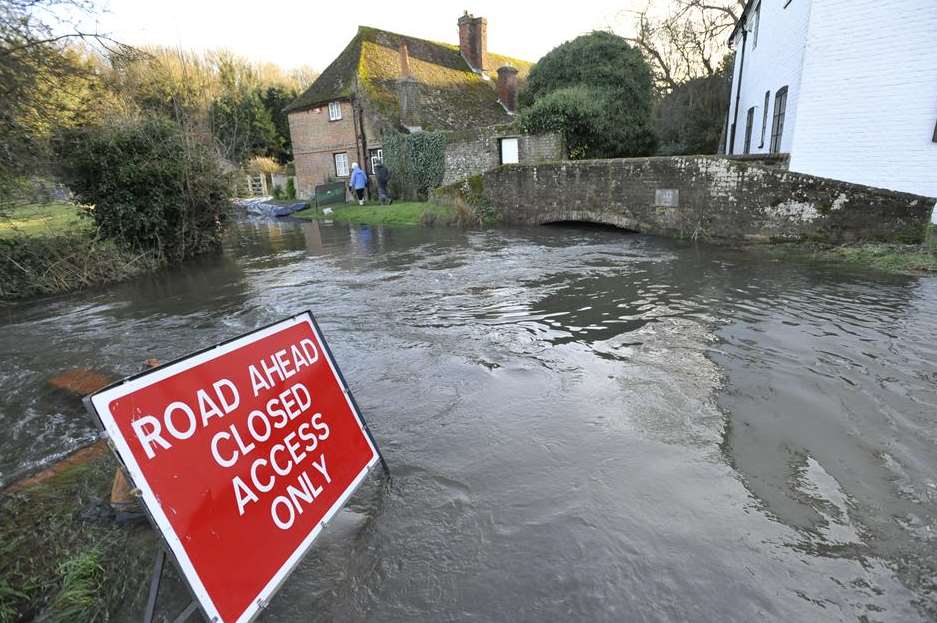 Villages around Canterbury, including Patrixbourne, have been flooded