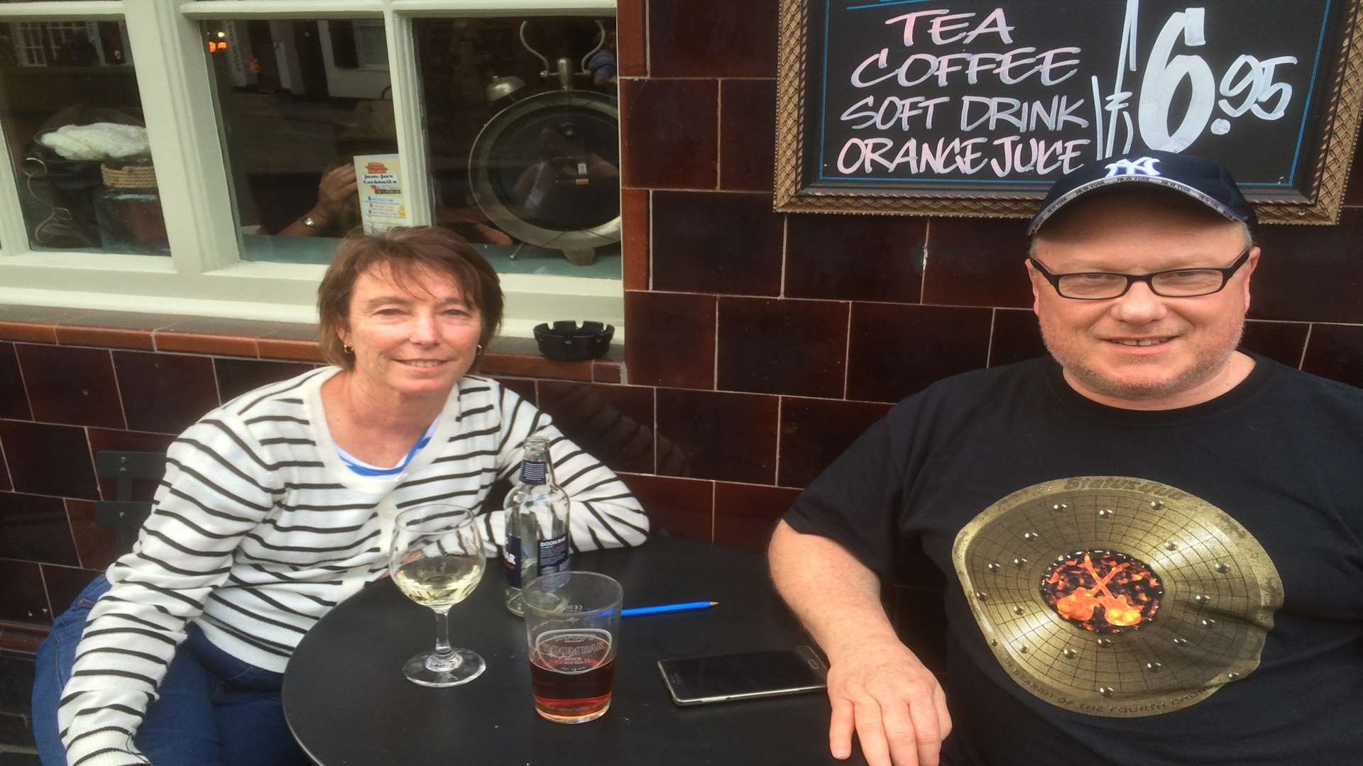 Peter and Jenny Smith, from Melbourne, Australia, travelled a long way to find the Status Quo gig was cancelled