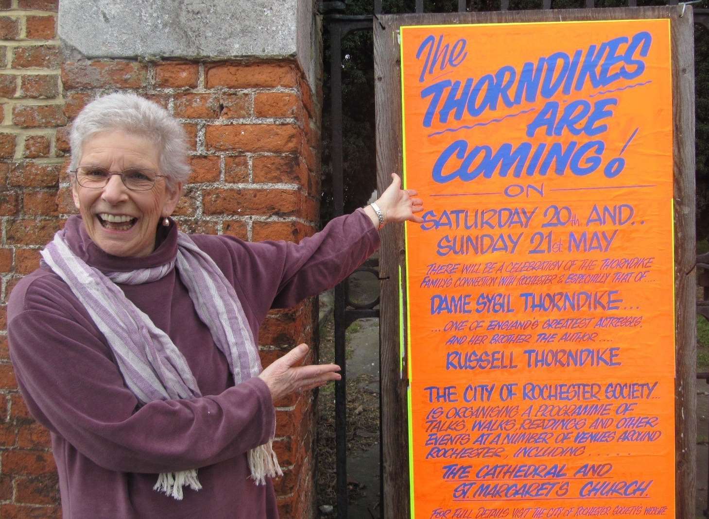 Diana Devlin, granddaughter of Dame Sybil Thorndike, visits Rochester