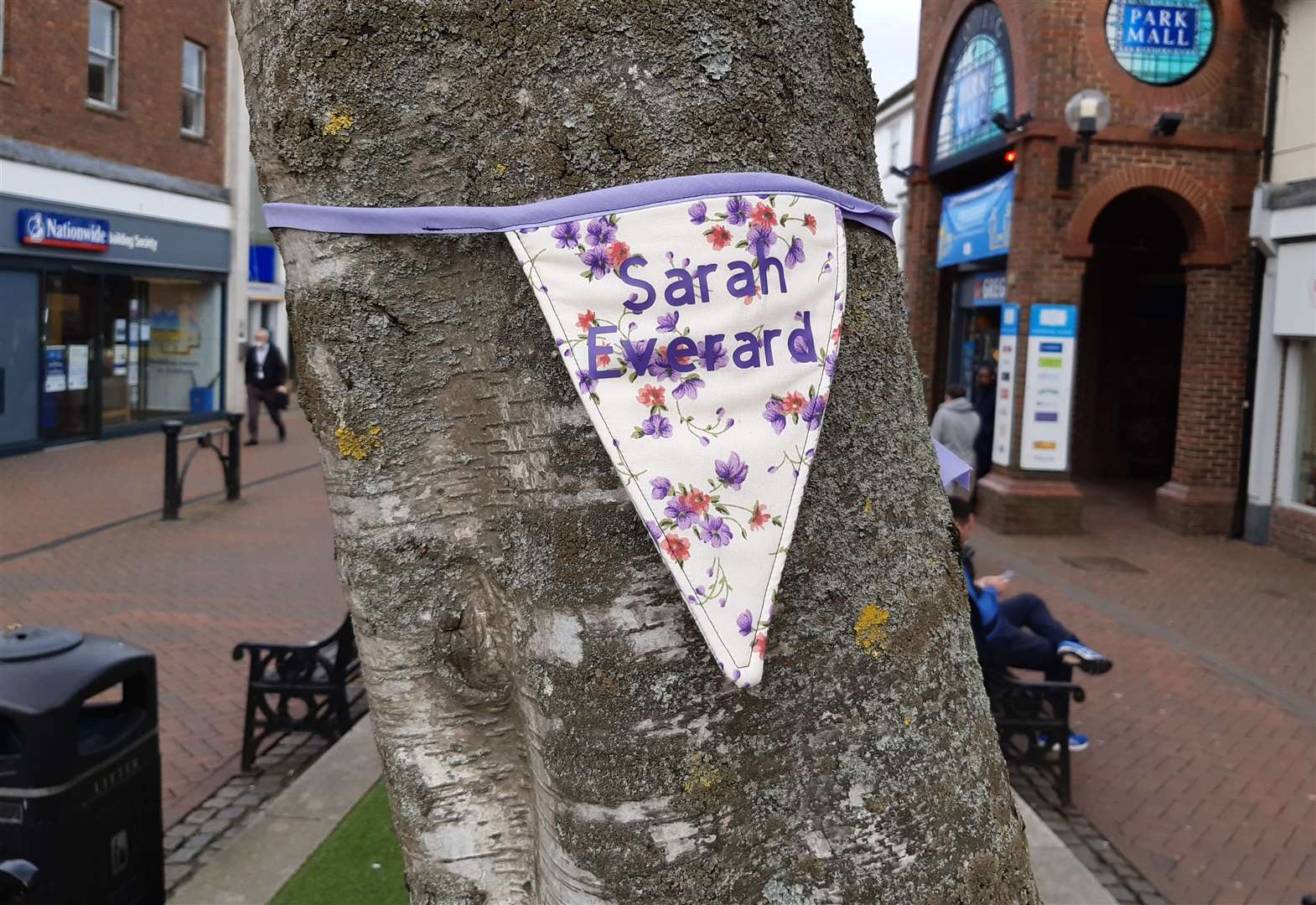 The tributes appeared in Ashford town centre earlier this week