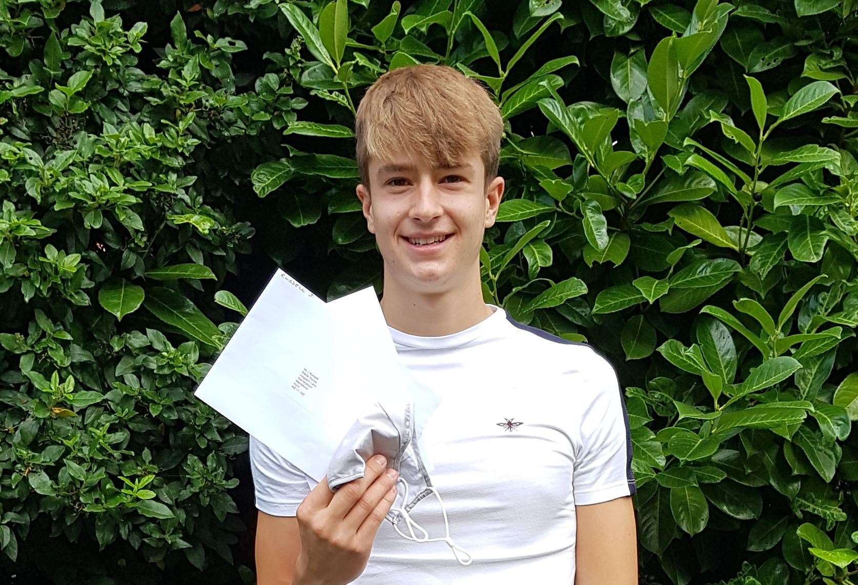 Johnny Russell from Sutton Valence School got ten grade 9s and one grade 8