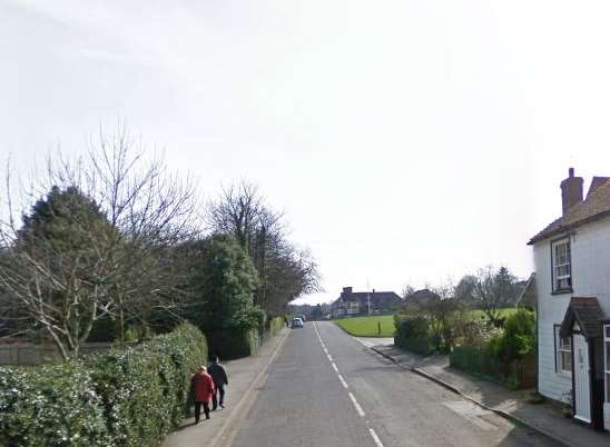 Police swarmed The Street in Benenden after the incident. Picture: Google.