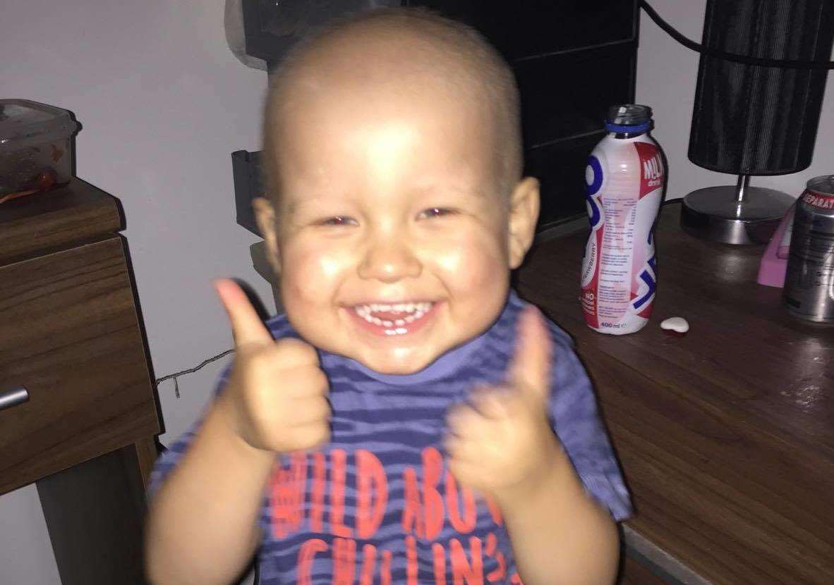 Callum Murray, pictured here aged two, was diagnosed with leukaemia in December 2015