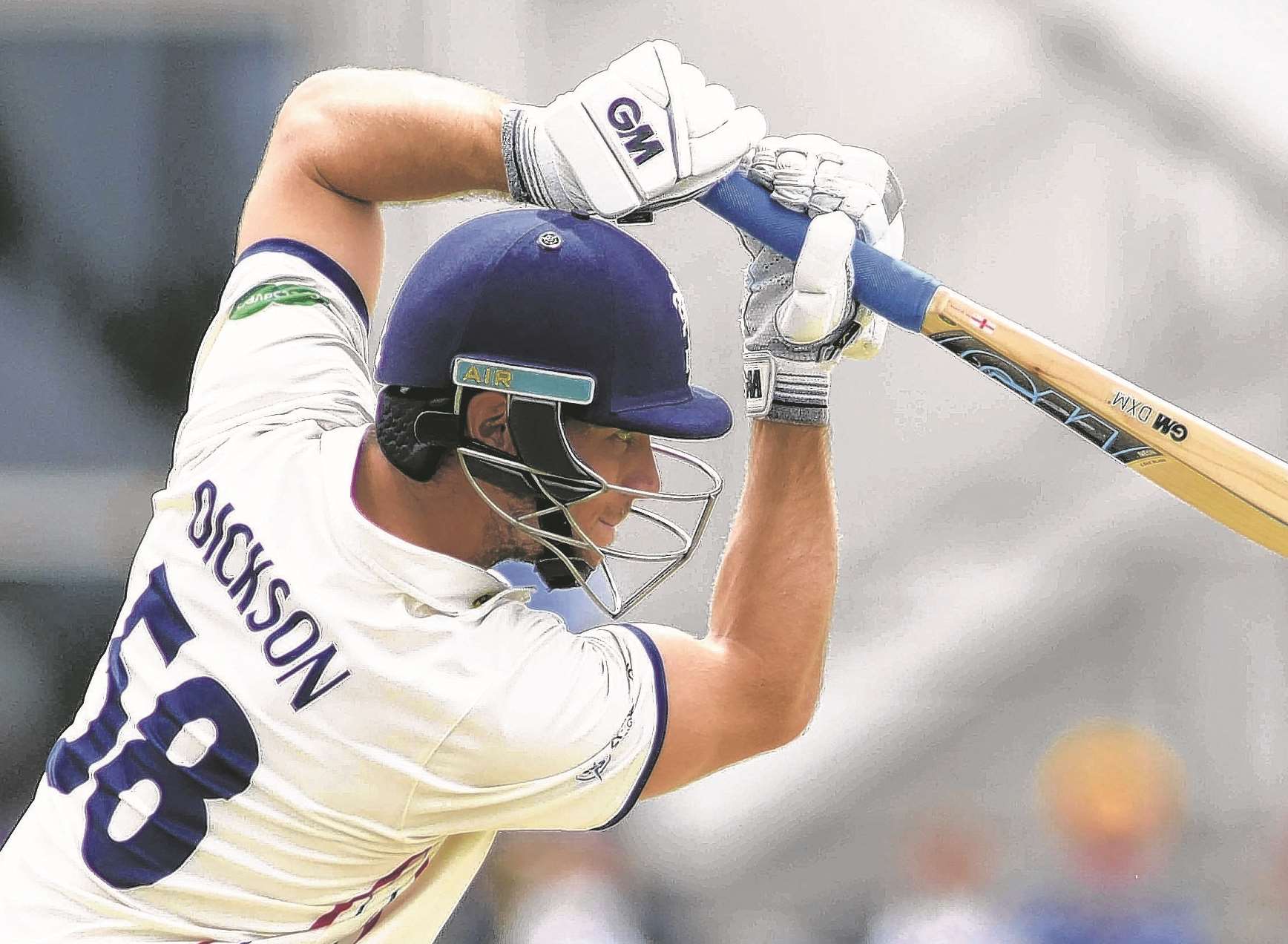 Sean Dickson during his historic knock. Picture: Barry Goodwin