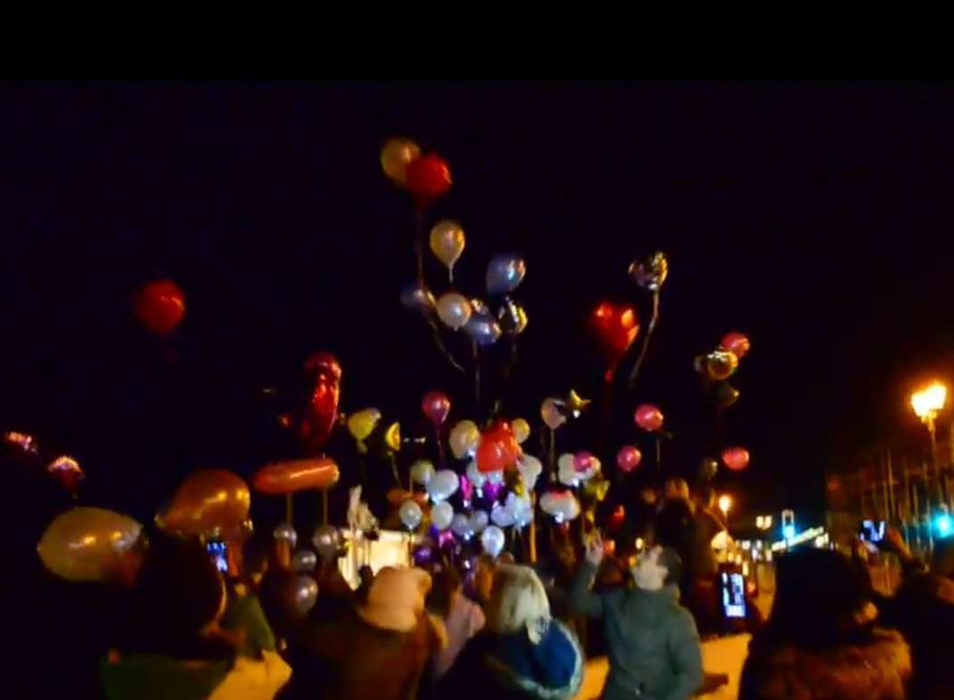 Friends and family gathered at Deal beach last year to set off hundreds of balloons in memory of Mara Nunes