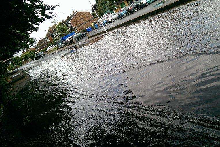 Flooding in College Road, Sittingbourne