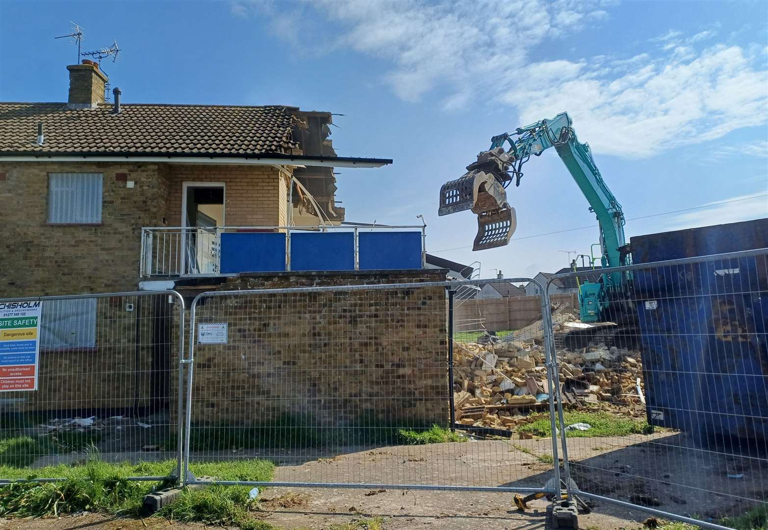 Demolition has started on Cambridge Crescent in Shepway. Picture: Cara Simmonds