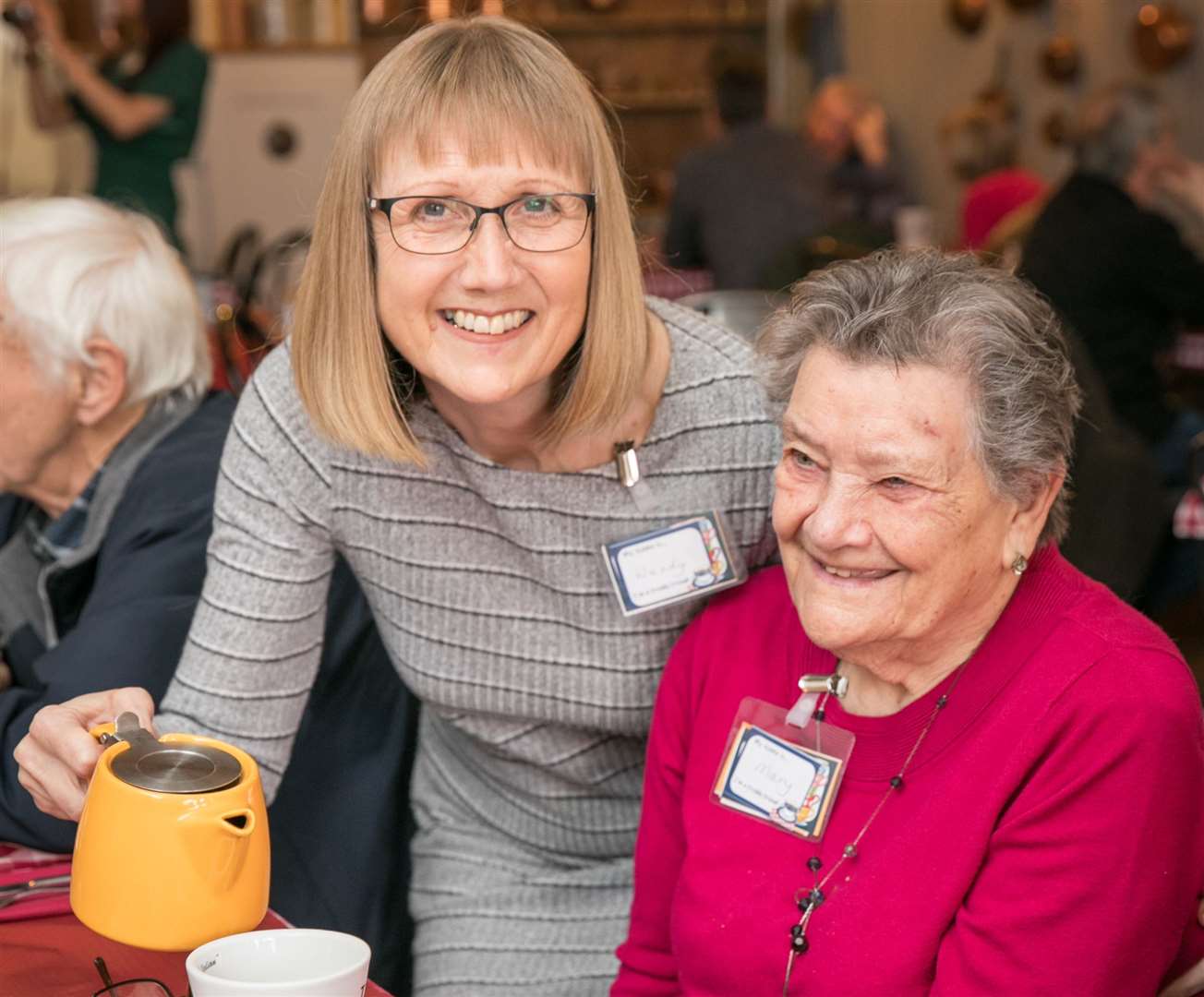 Wendy Pheiffer, manager of the West Kent Befriending Service at Frederic Bistro, with a regular who attends the Maidstone coffee morning Picture: Matthew Walker