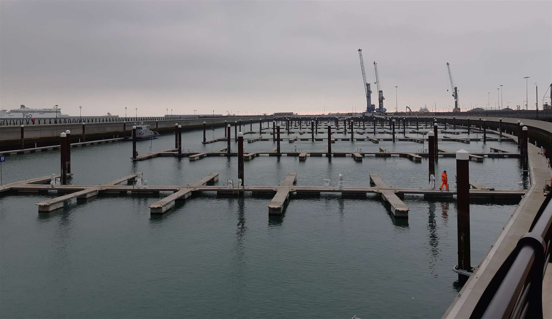 The empty pontoons at the Marina Curve this week. Picture: Sam Lennon