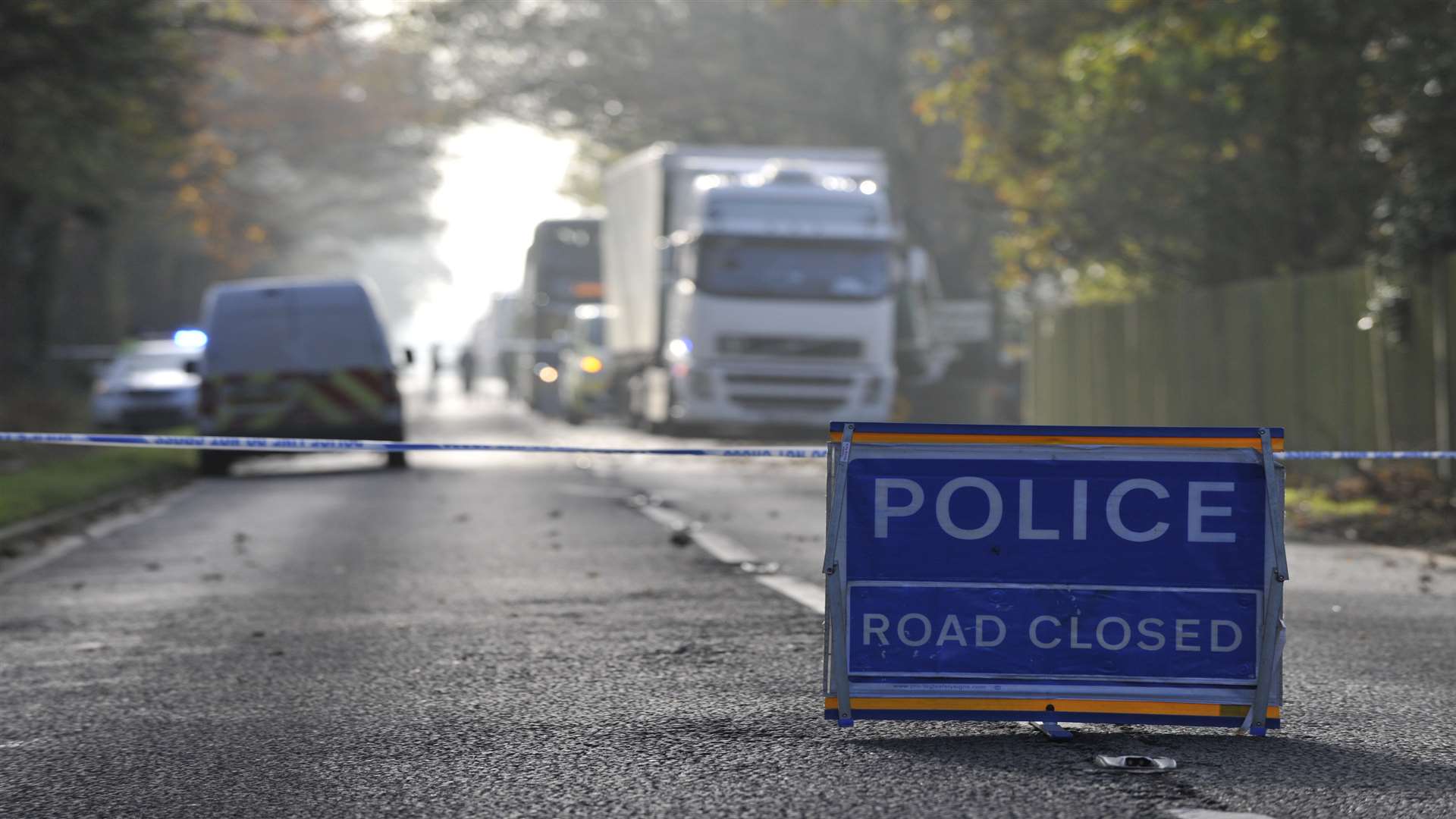 Police closed the road after the incident