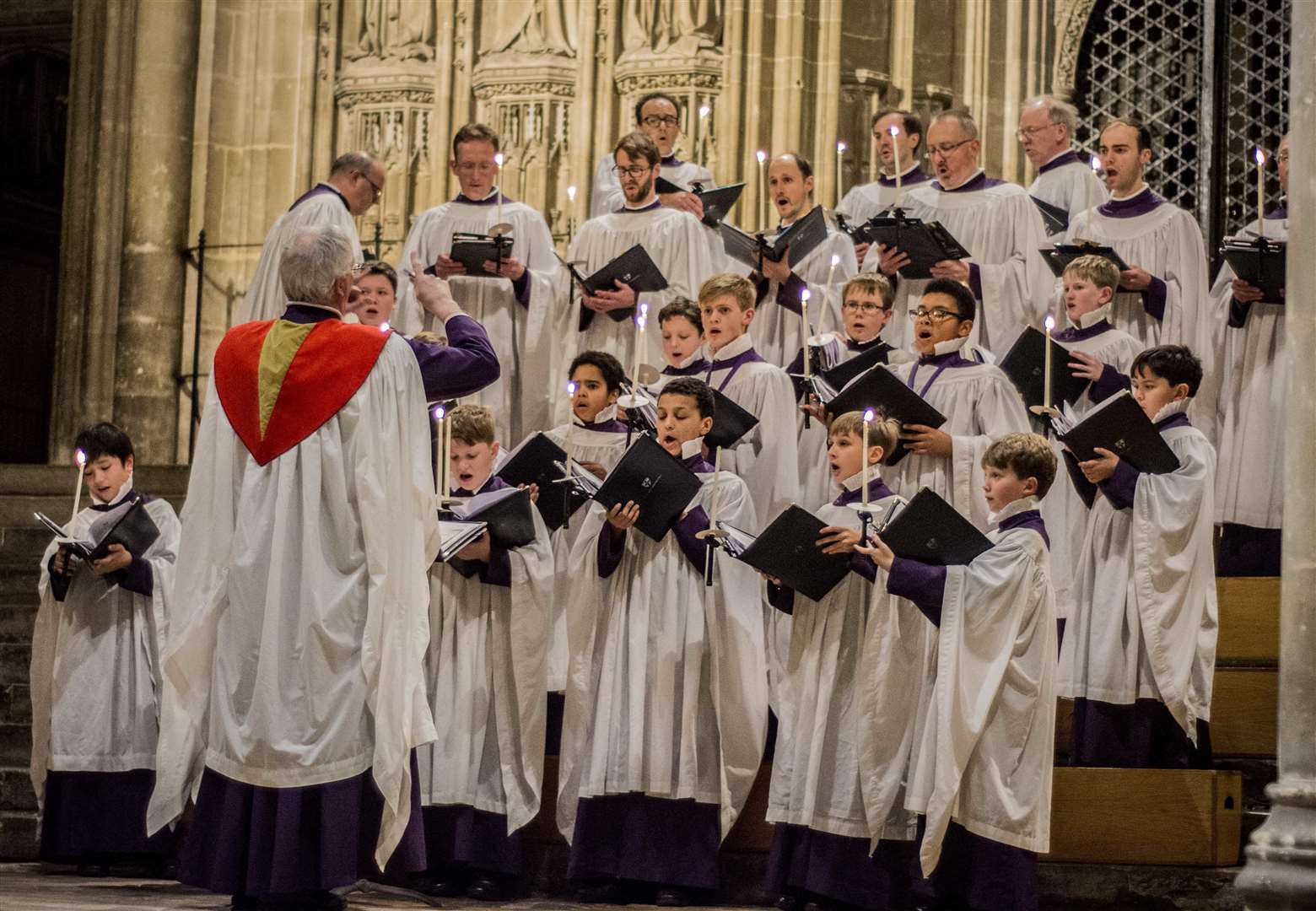 The Canterbury Cathedral Choir in full voice