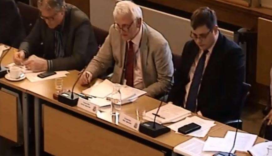 Cllr Denis Spooner, centre, proposed refusal, but was not supported