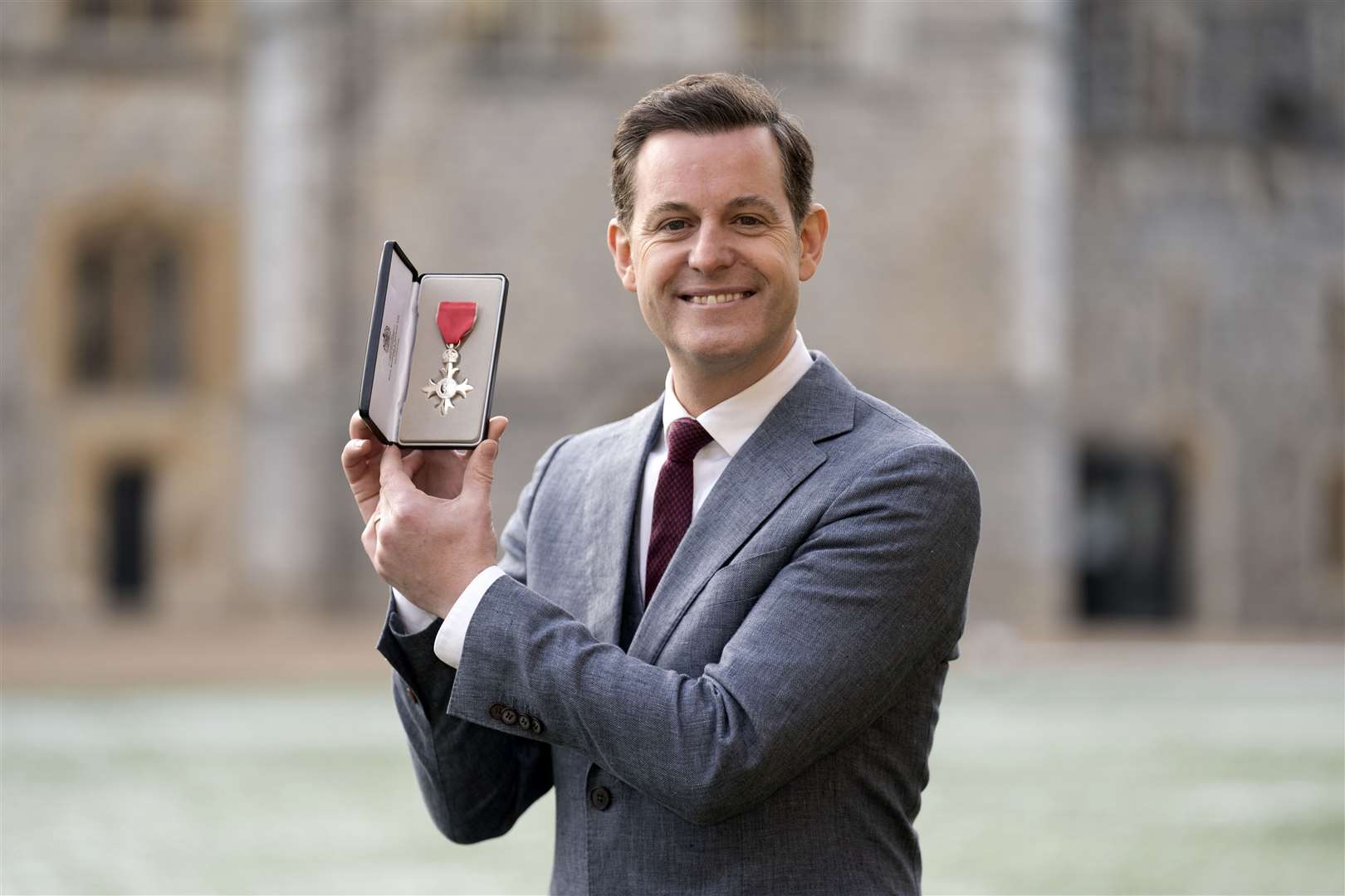 Matt Baker was presented with his MBE (Kirsty O’Connor/PA)