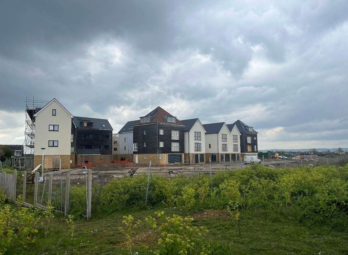 Work has resumed on the half-built and abandoned housing estate knows as The Sands in St Mary’s Bay on Romney Marsh