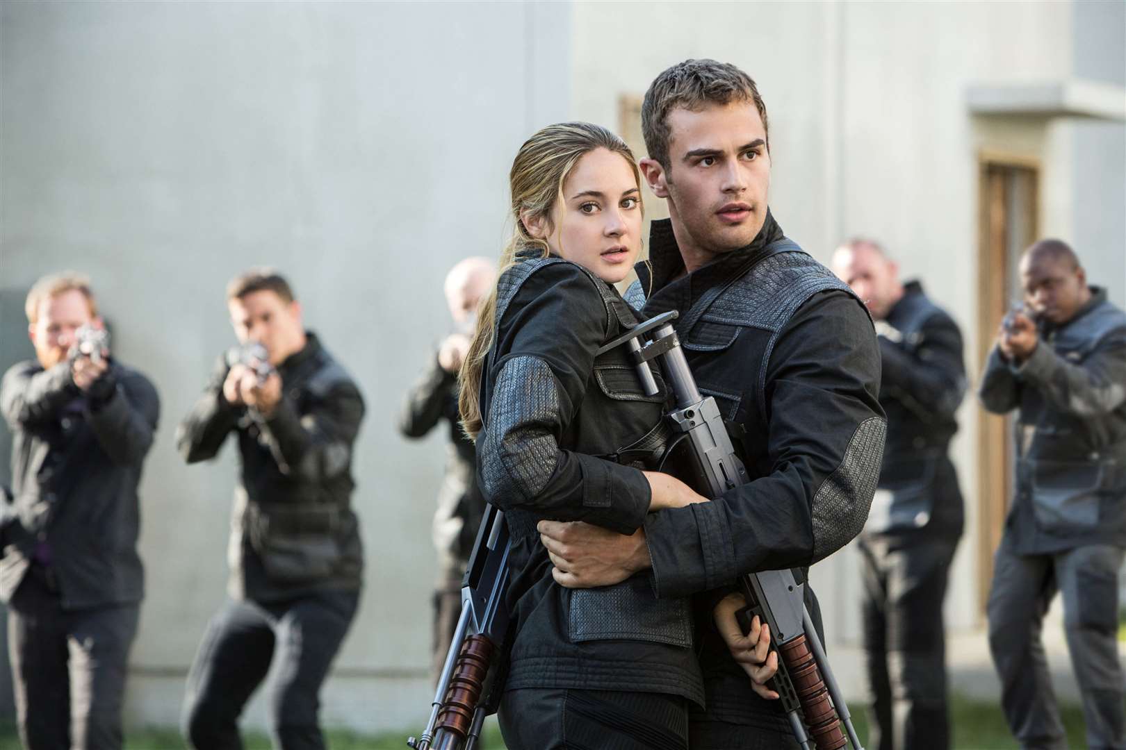 Divergent, with Shailene Woodley as Tris and Theo James as Four. Picture: PA Photo/Entertainment One