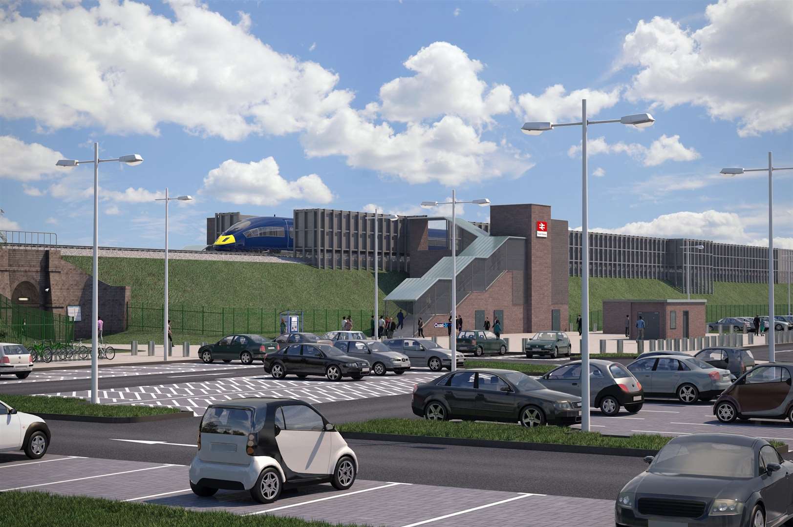 Thanet Parkway is due to open on July 31 - here pictured in CGI images prior to its construction