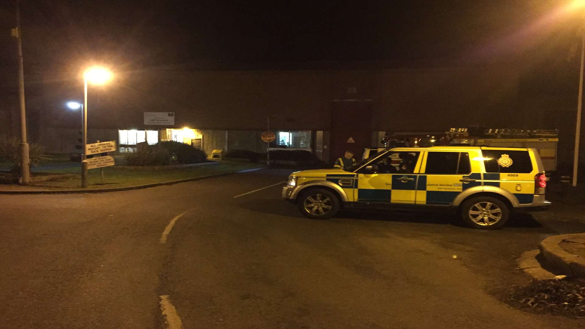 Police at the scene at Swaleside. Picture: Barry Goodwin