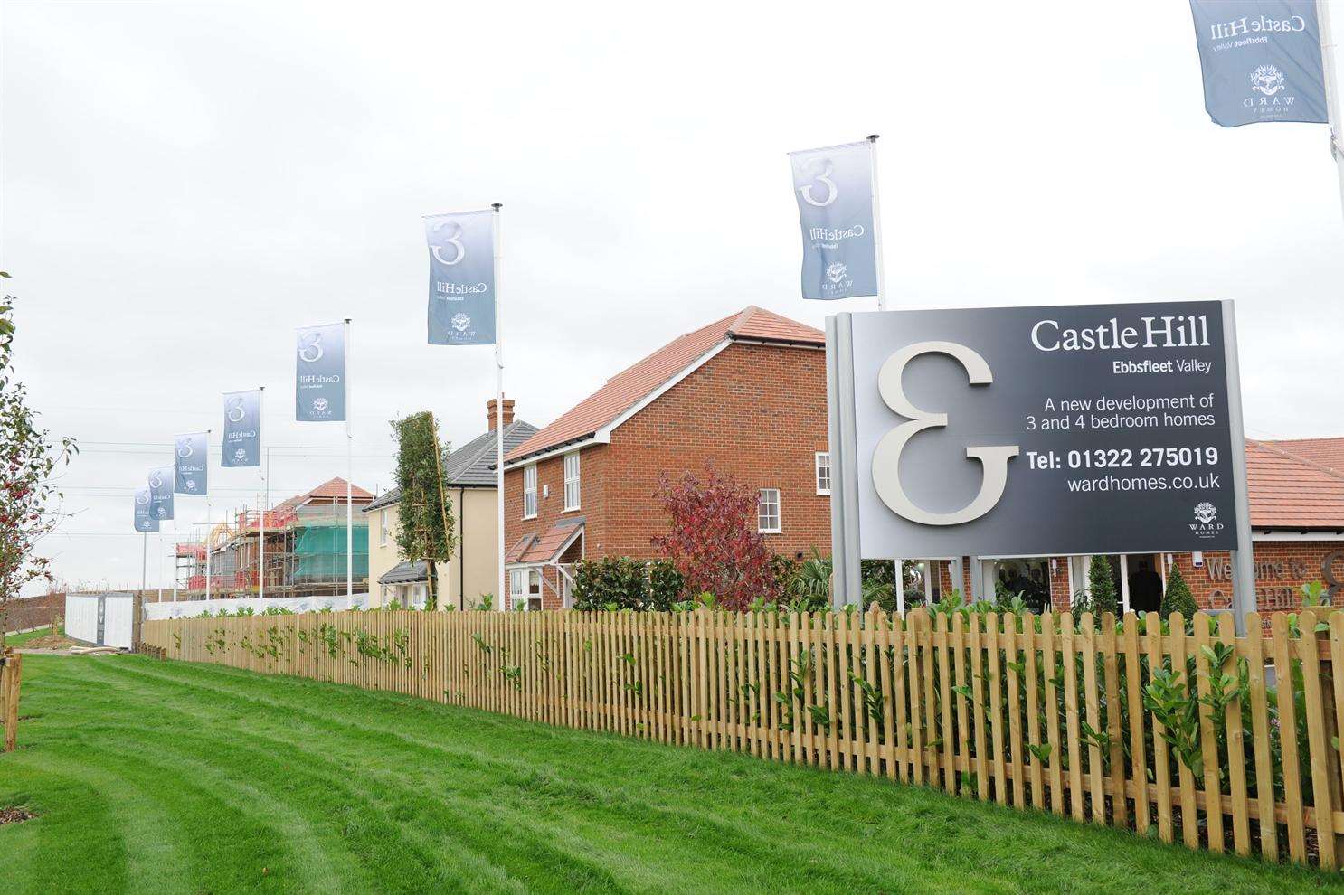 The first show homes at Castle Hill in the Ebbsfleet Valley were revealed in October