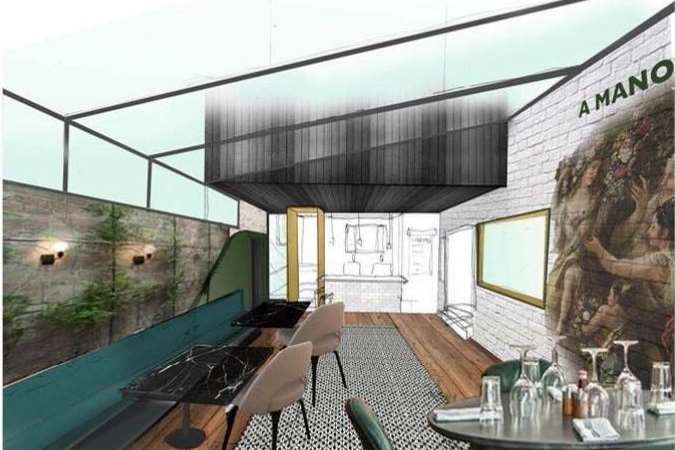 An artist's impression of the interior of the new restaurant