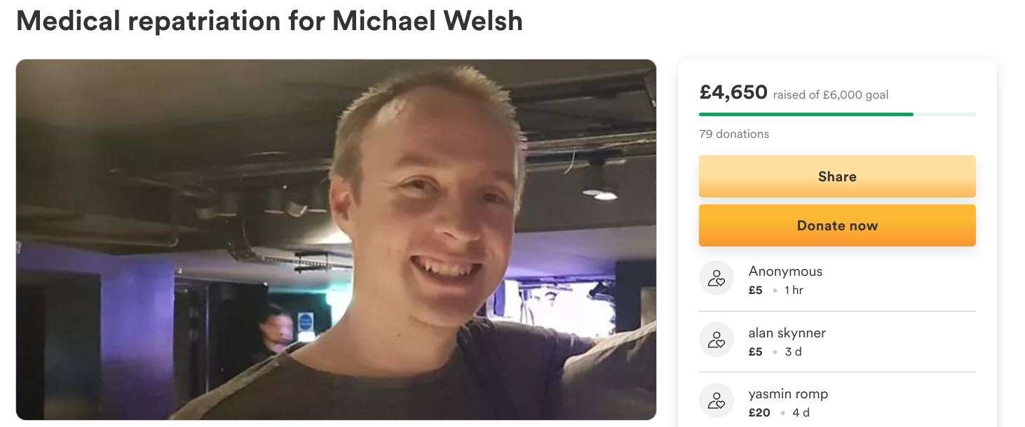 A fundraiser has been set up for Michael Welsh after he crashed off his quad bike in Kefalonia, Greece. Picture: GoFundMe
