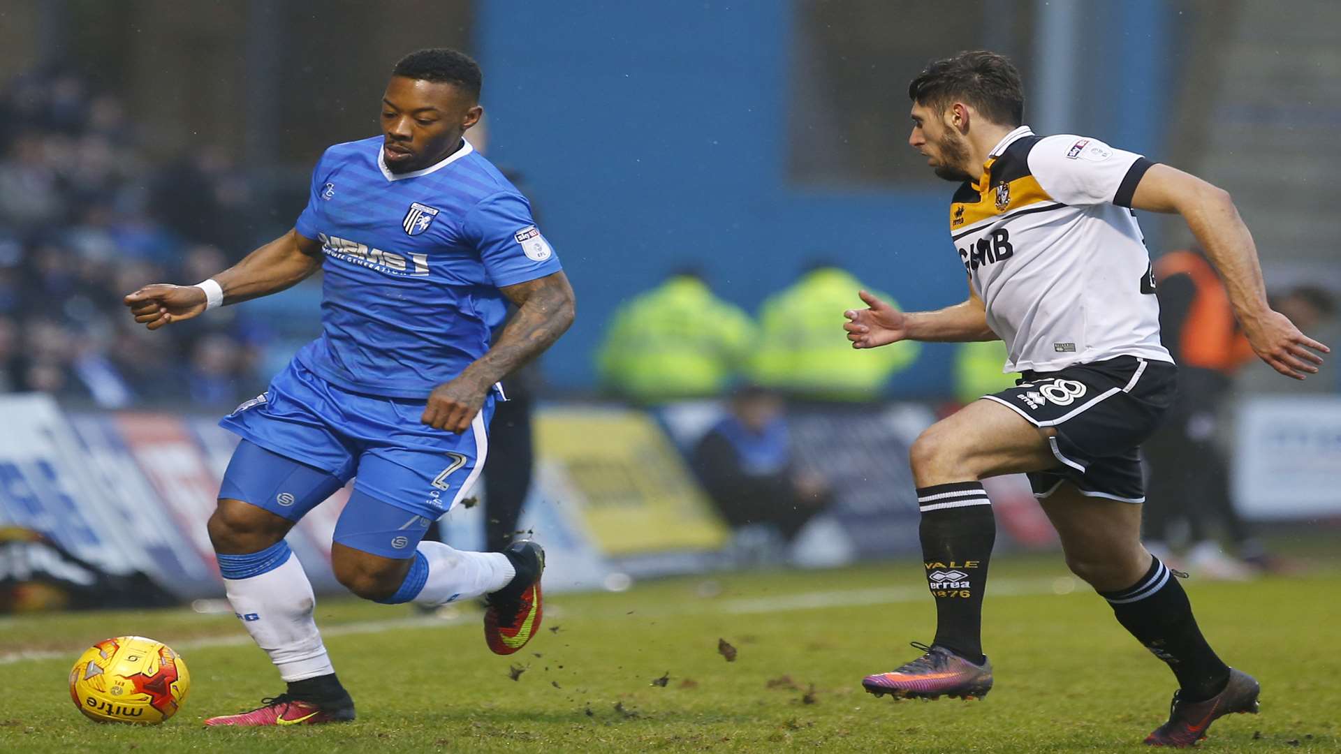 Ryan Jackson on the attack against Port Vale Picture: Andy Jones