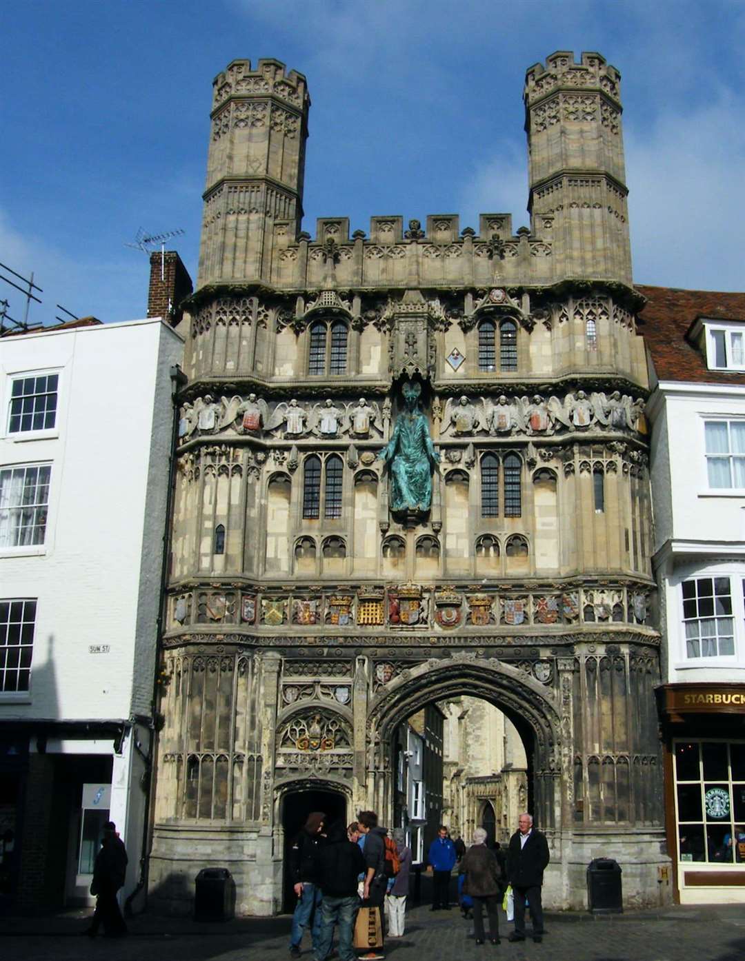 Christchurch Gate, pictured previously without the scaffolding