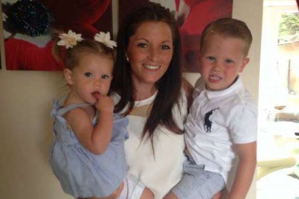 Sophie Howes and her children Connie, two, and Jesse, four.