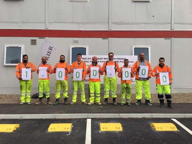 Workers are celebrating 1,000,000 hours of work without and accident