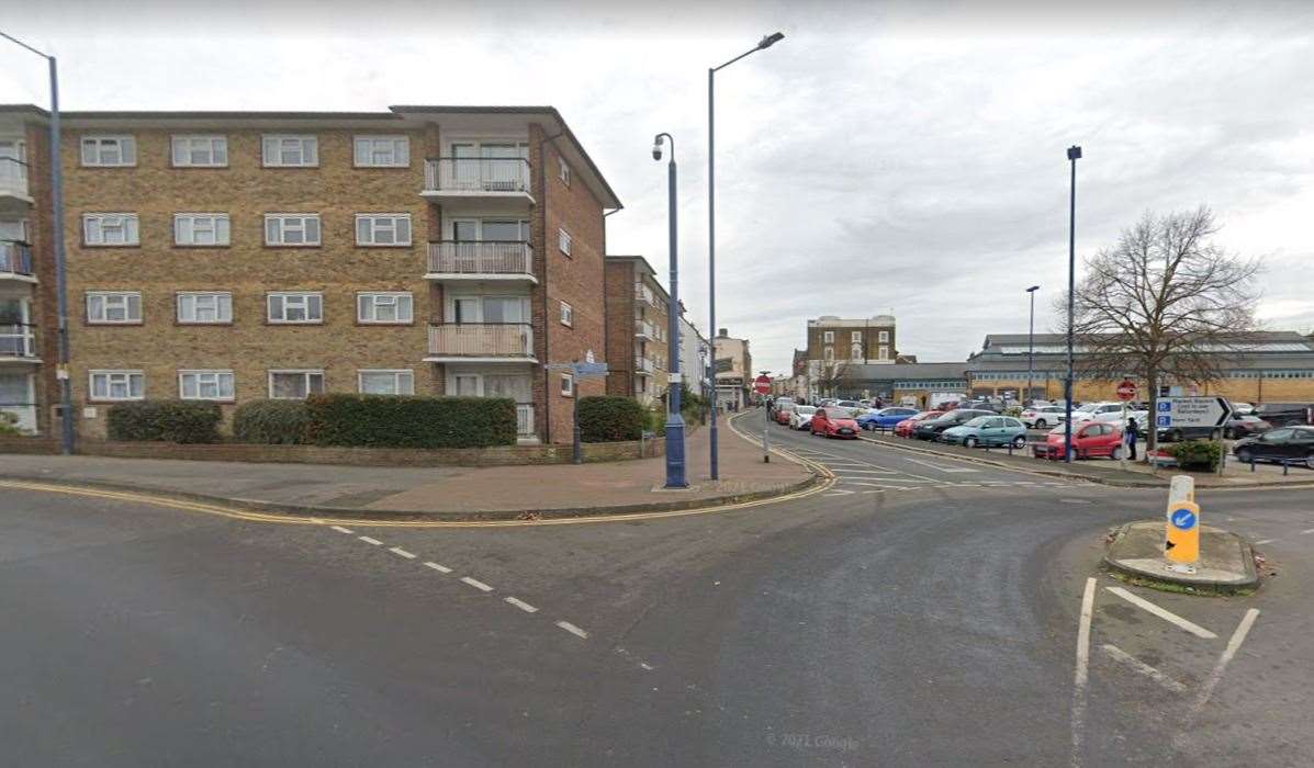 It happened around Queen Street and The Terrace in Gravesend. Picture: Google Streetview