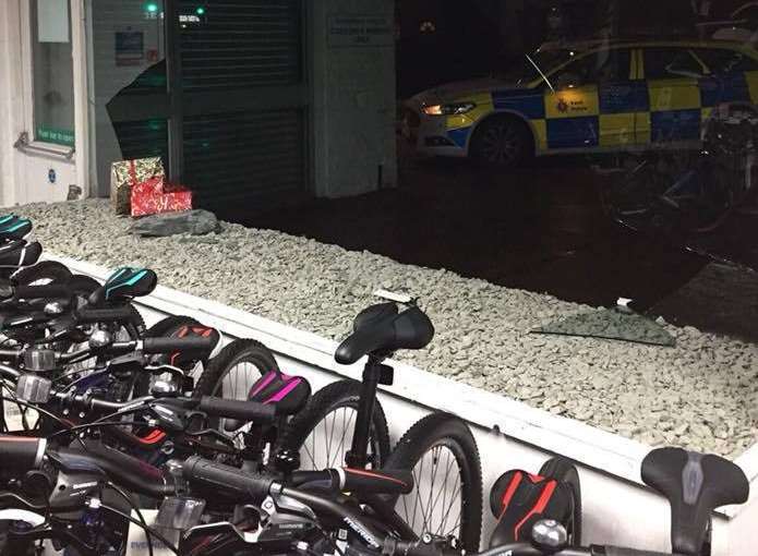 Evernden Cycles in Maidstone Road, Paddock Wood was raided by burglars on Sunday