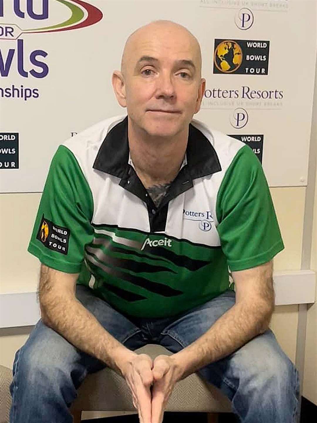 Ashford Indoor Bowls Club's Pat Briscoe was too good for 1996 World Indoor Bowls champion David Gourlay, winning 10-2, 8-5. Picture: World Bowls Tour