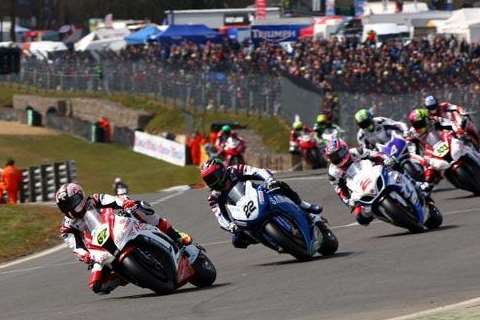 Those were the days... James Toseland leading the way on the track at Brands Hatch