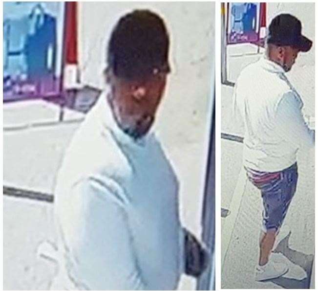 A CCTV image of a man who police would like to speak to has been released after a bank card was stolen in Ashford. Picture: Kent Police