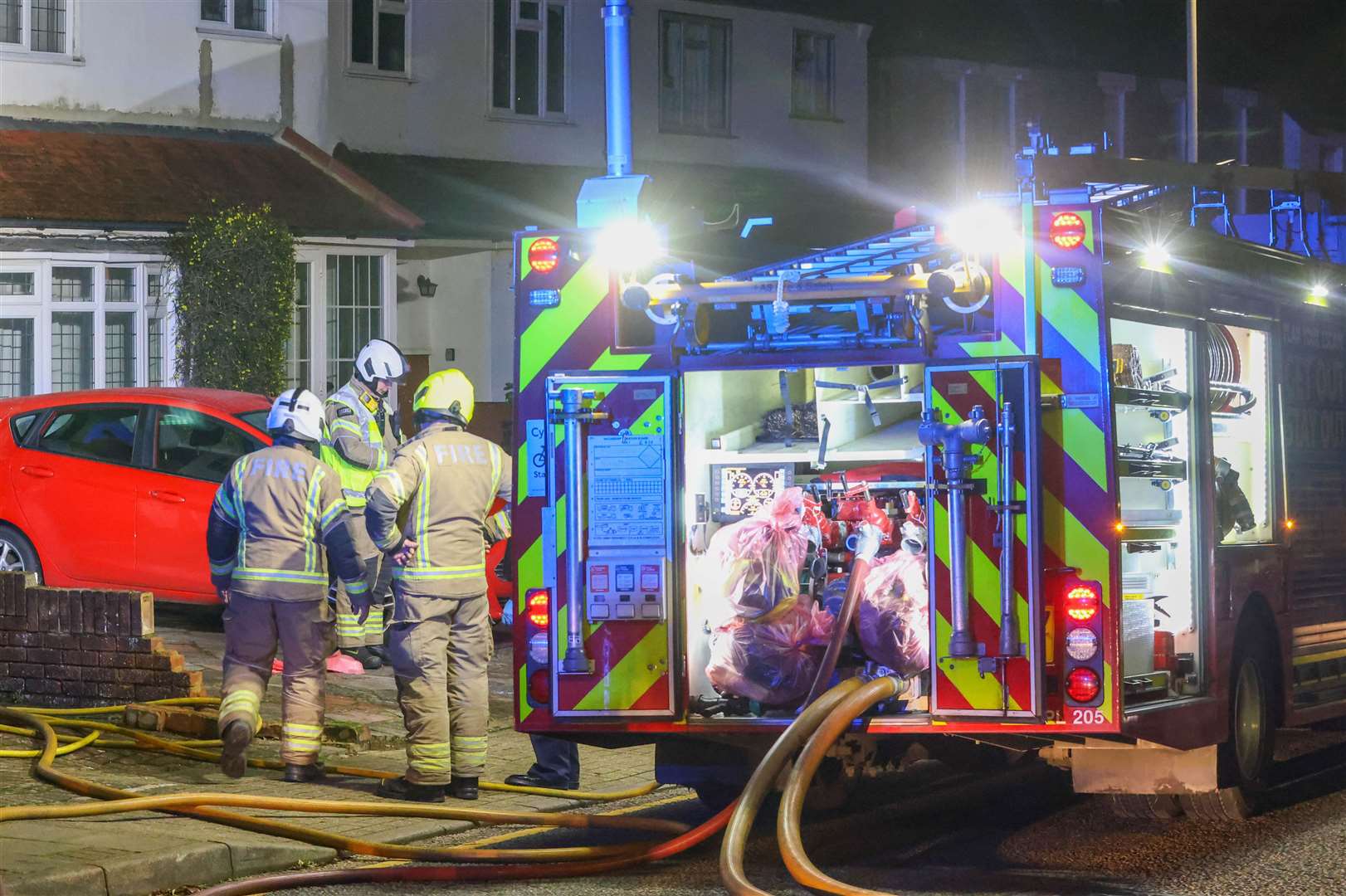 Emergency services responding to a house fire along Hilda Vale Road, Orpington. Picture: UKNIP