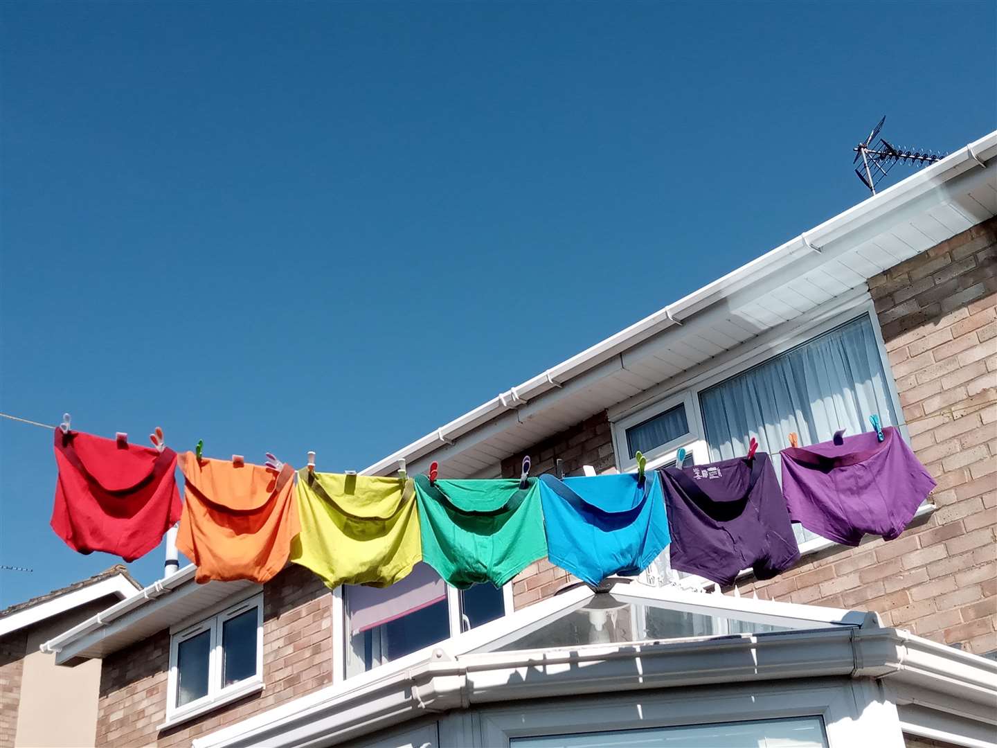 Paela Smith from Maidstone even created a rainbow on washing day.