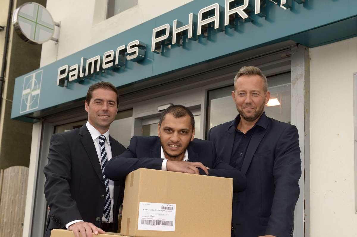 Centurion Park Pharmaceuticals its to expand its wholesale supply business after receiving a £125,000 finance deal from RBS. From left, Stephen Leibo of NatWest, Muhammad Taha Sohawon Centurion Park Pharmaceuticals and Steve Taylor of RBS Invoice Finance. Picture: Barry Goodwin