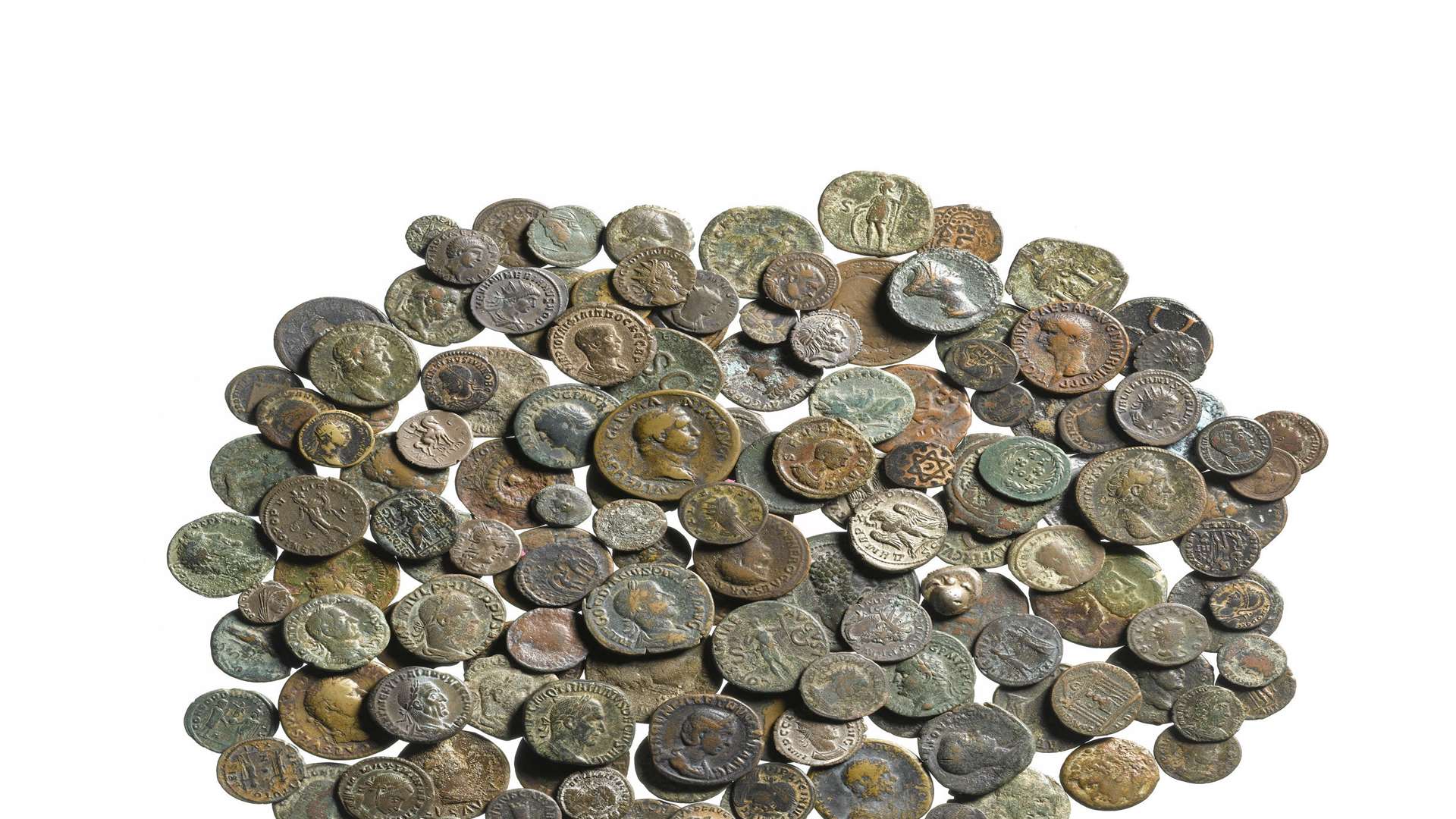 Rare ancient coins found in drawer at Scotney Castle near Lamberhurst