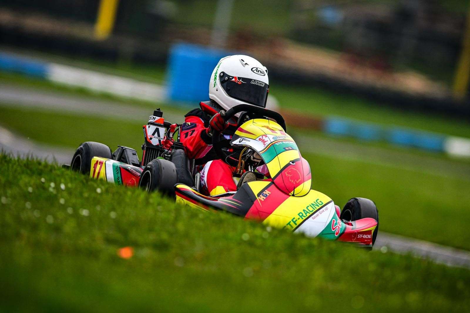 Kristian Stefanov, 11, in karting action Picture: Stu Stretton Photography