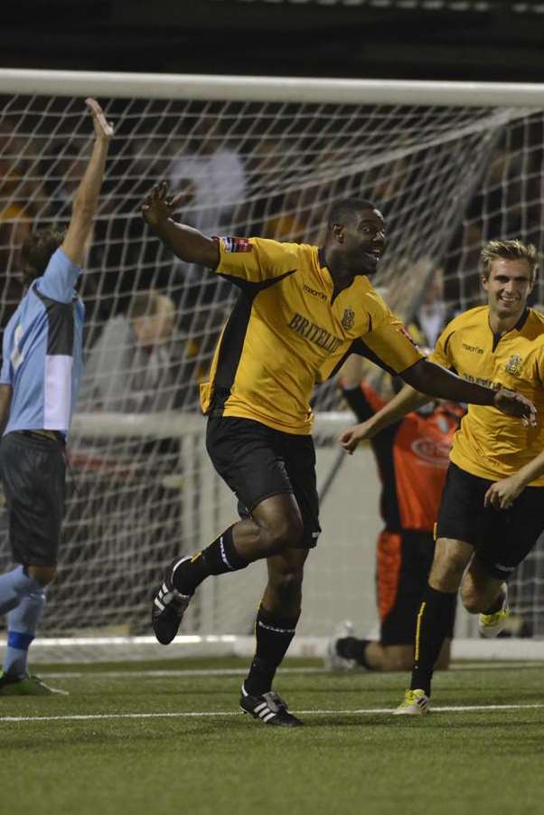 Jerrome Sobers celebrates