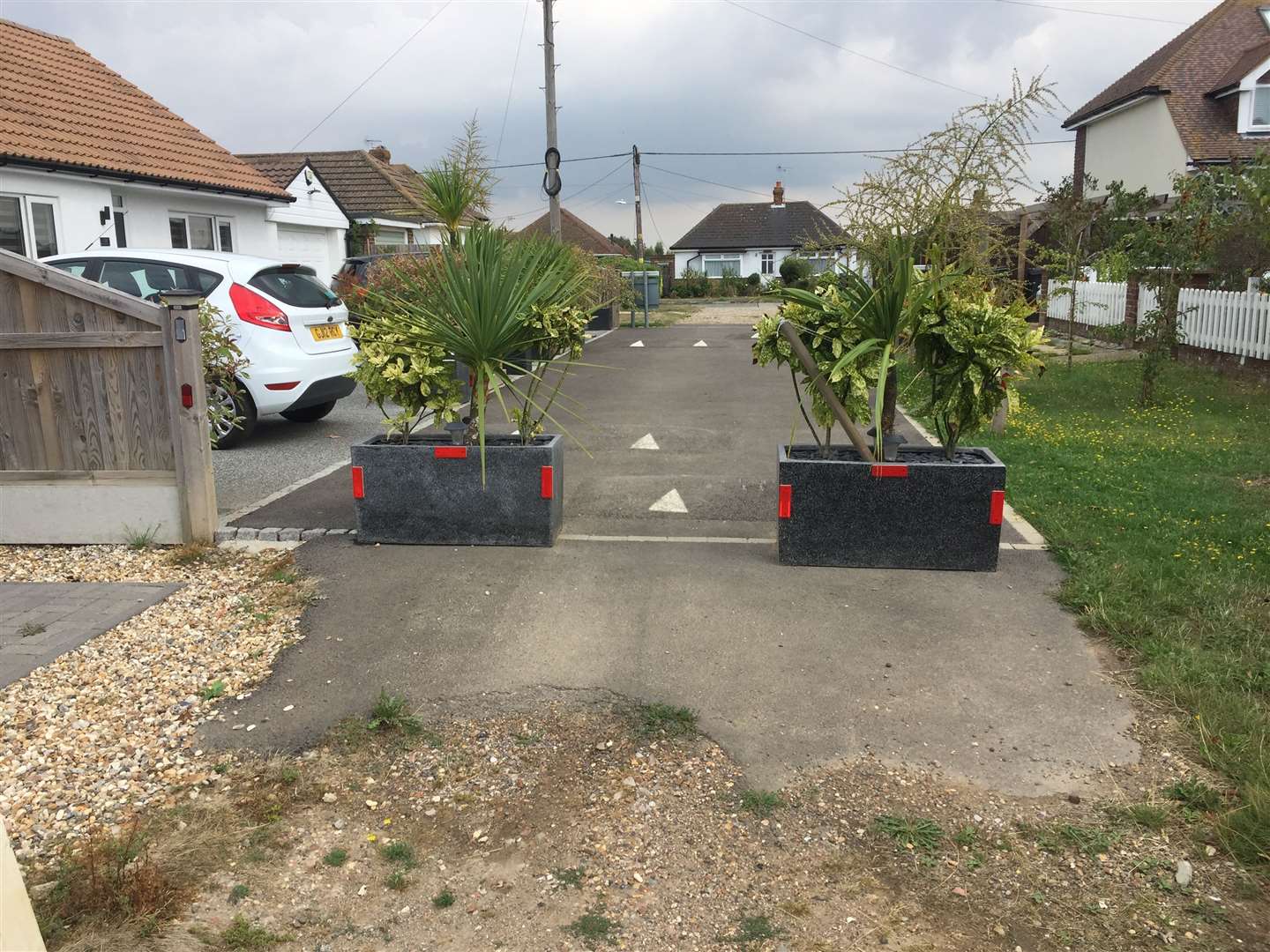 Planters have now been put in to block off part of the road