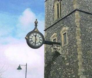 John Hacker funded the addition of the famous clock to St George's tower in Canterbury in 1837