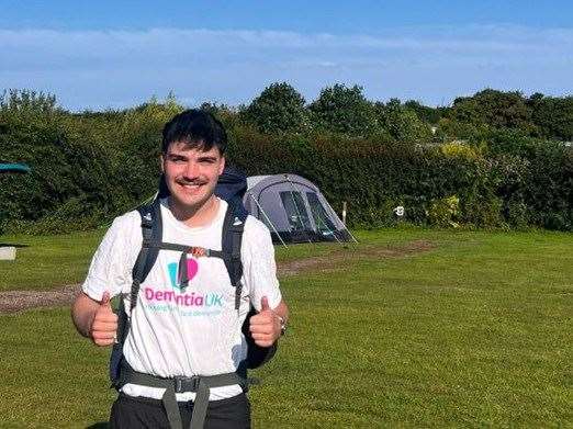 Elliott Odom is raising money for Dementia UK, which supported his family after dad Ben was diagnosed with young-onset Alzheimer's.