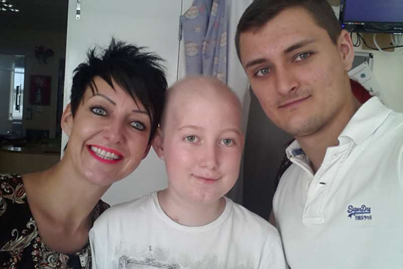Danny with his aunt Sharon Henderson and cousin Luke D'Ath