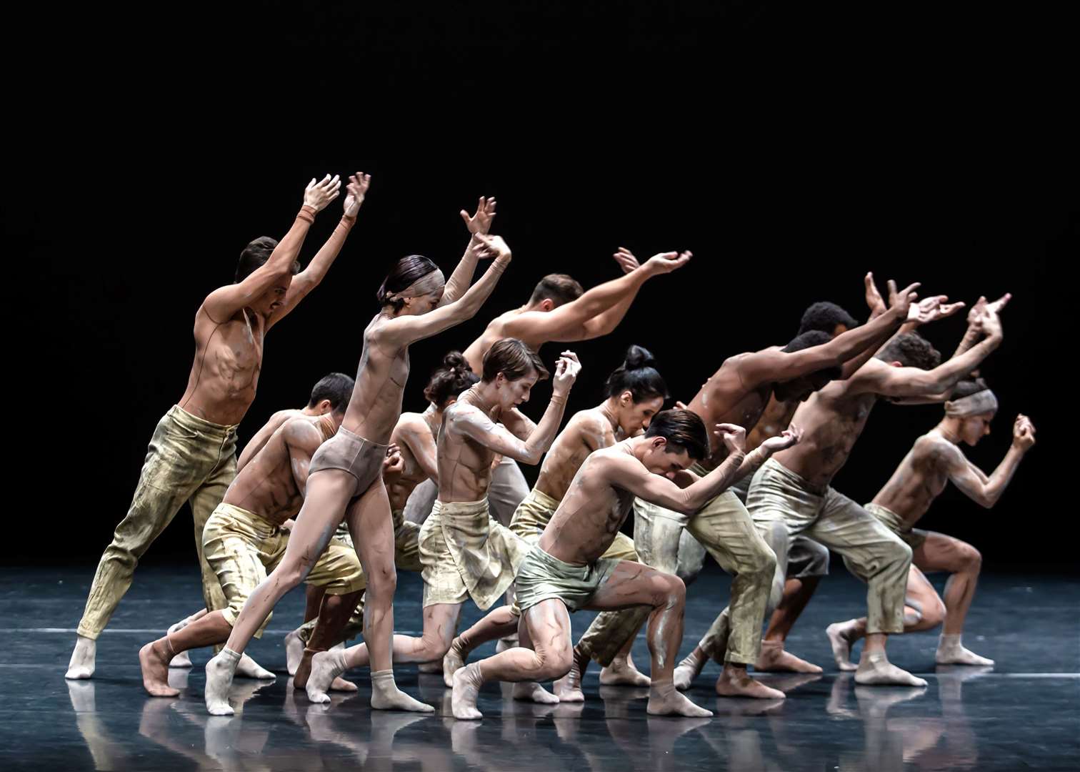 During the first act, the group of dancers often moved as one. Picture: Iari Davies