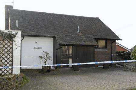 The scene of the fatal fire in Hythe